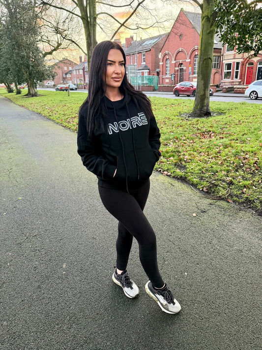 Black outline hoodie