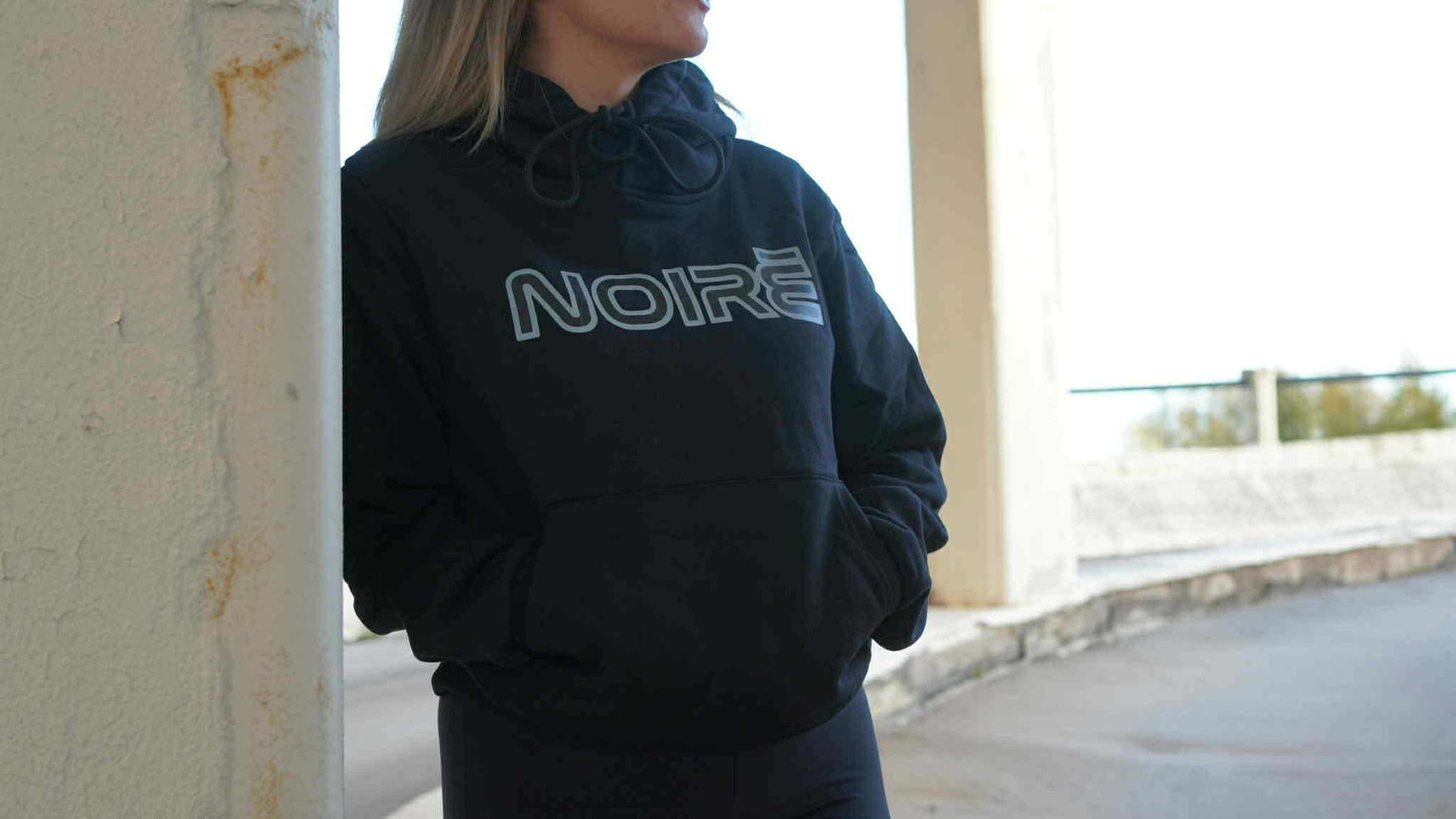 Black outline hoodie