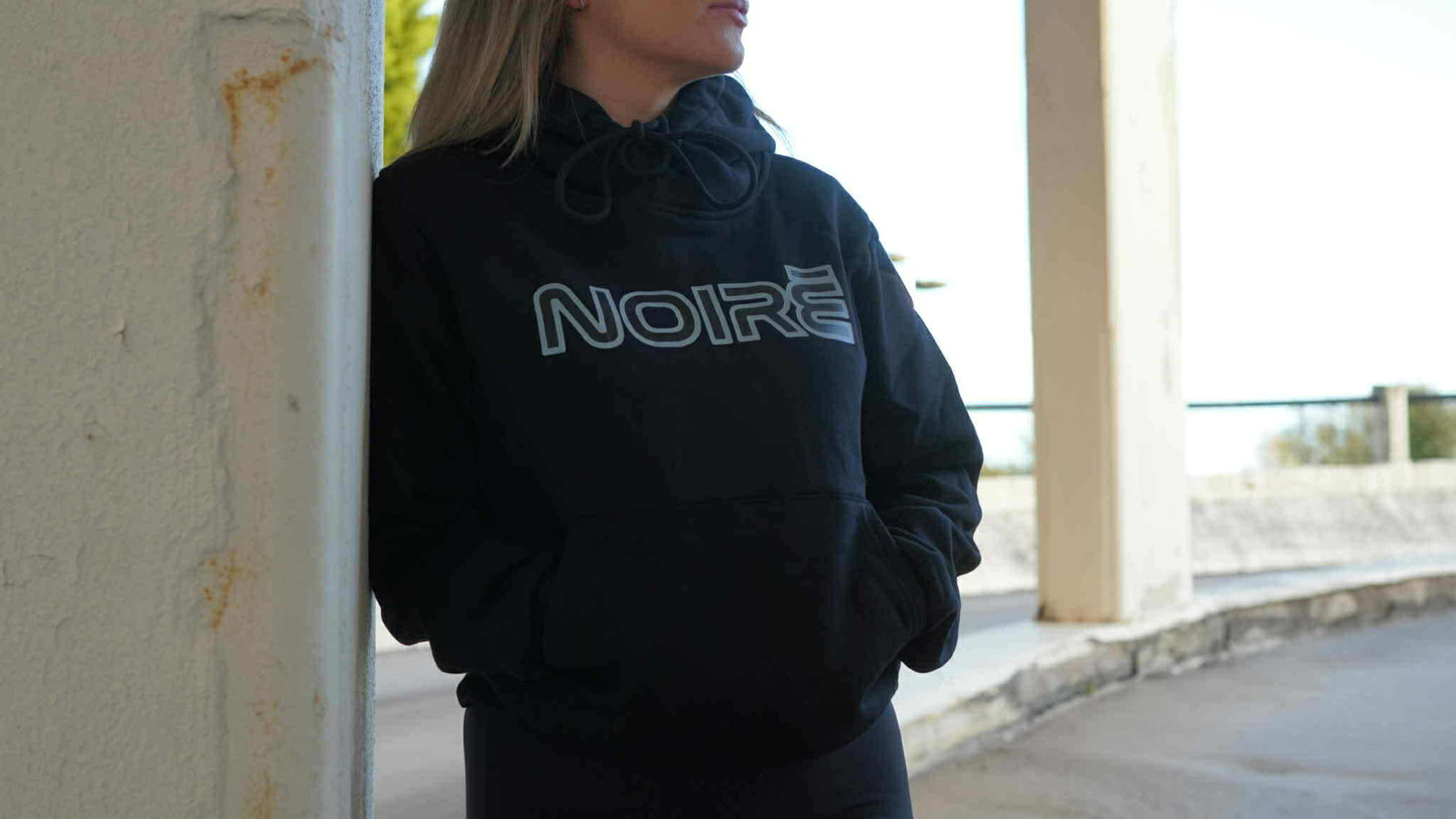 Black outline hoodie