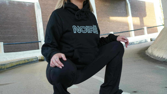 Black outline hoodie