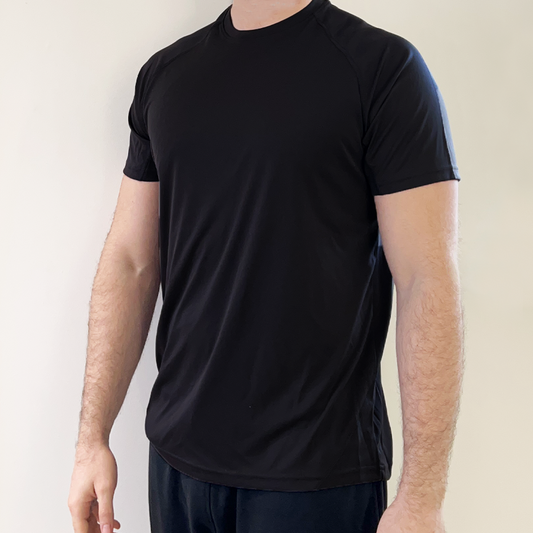 Men’s Activewear Black Tee